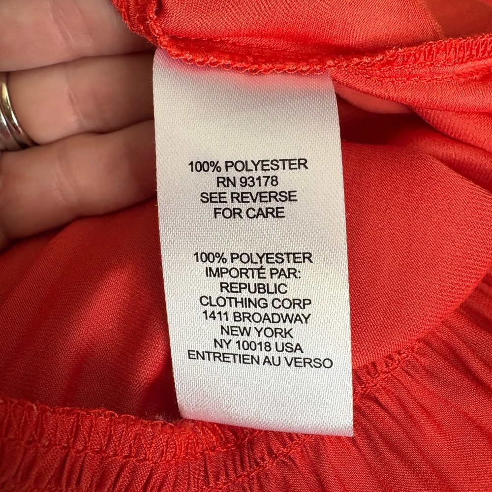 Joie Red Tiered Mini Dress with Smocked Waist - Picture 7 of 9